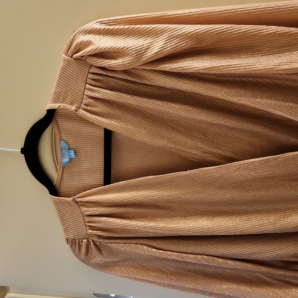 Draper James Rose Gold Bodysuit Dress Top S